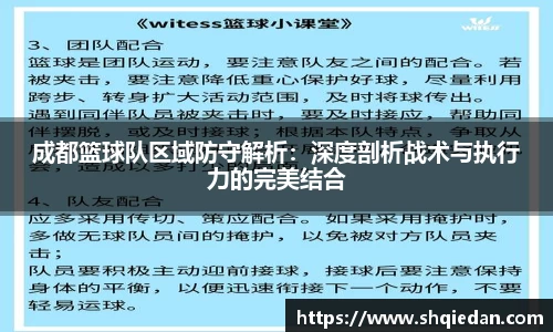 成都篮球队区域防守解析：深度剖析战术与执行力的完美结合
